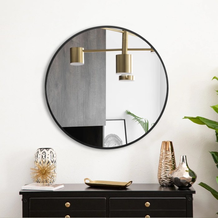 Circle mirror wall decor