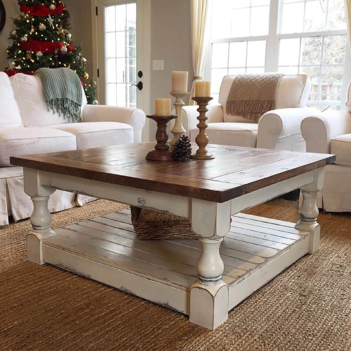 Coffee table decor living room