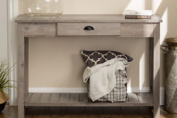 Console drawers entryway sawmill farmhouseroom