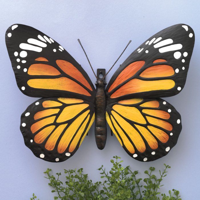 Metallic butterfly wall decor