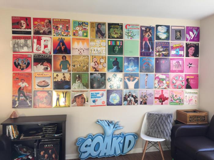 Vinyl record wall decor