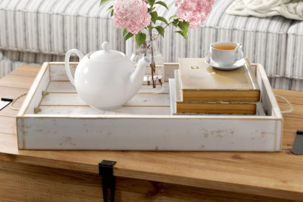 Coffee table tray decor