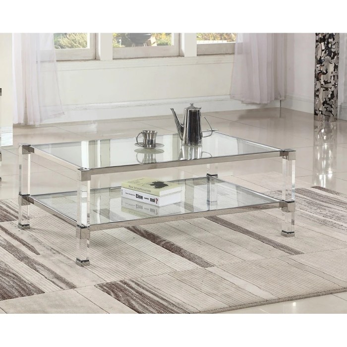 Decor for glass coffee table