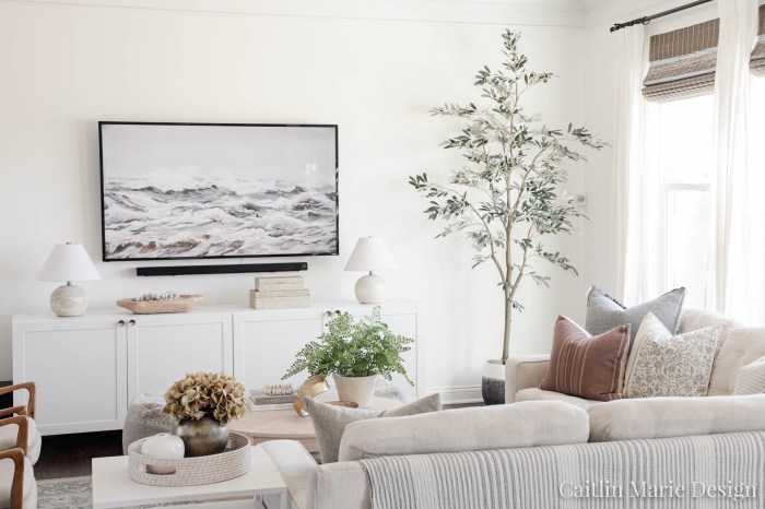 Wall decor for behind tv