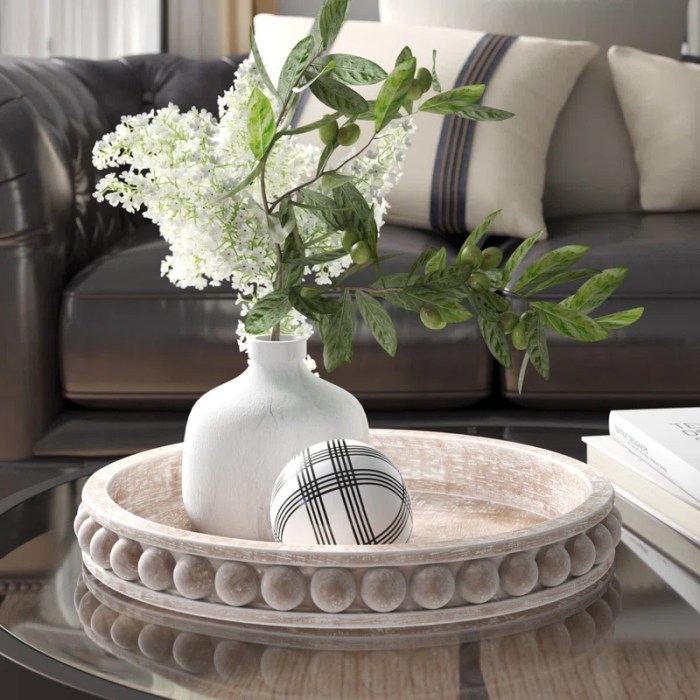 Coffee table trays decor