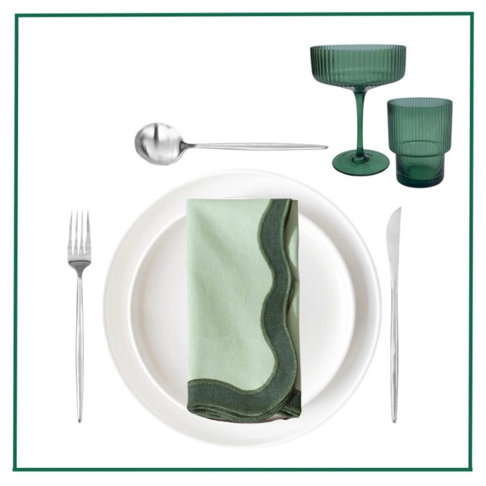 Sage green table decor