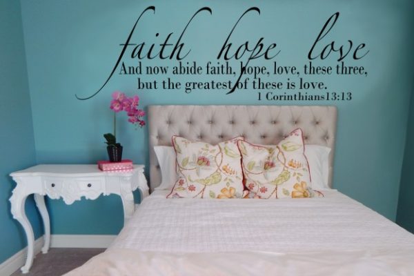 Faith love hope wall decor