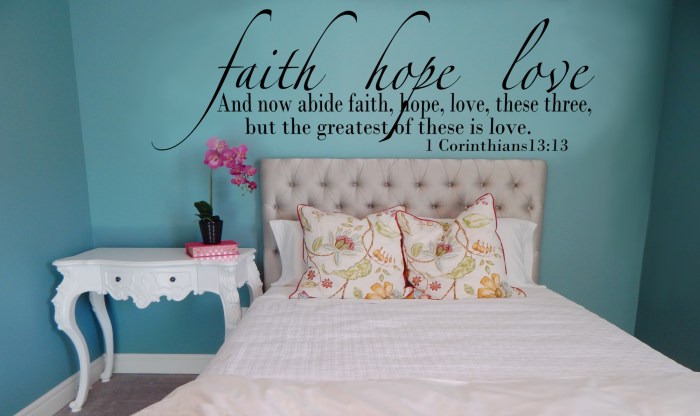 Faith love hope wall decor