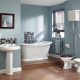 Blue wall decor for bathroom