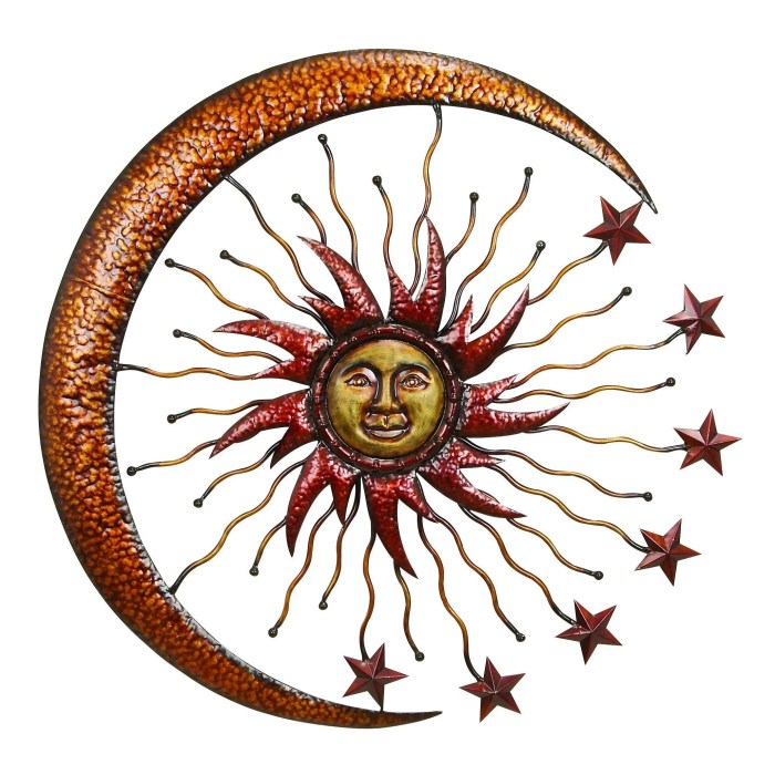 Sun moon wall decor