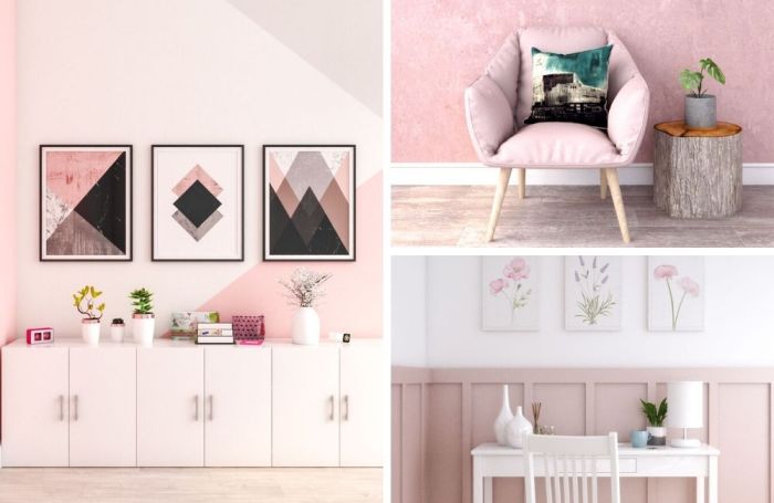 Pink wall decor ideas