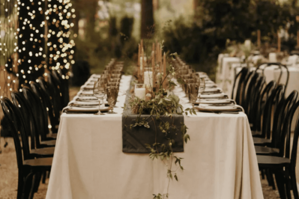 Forest wedding table decor