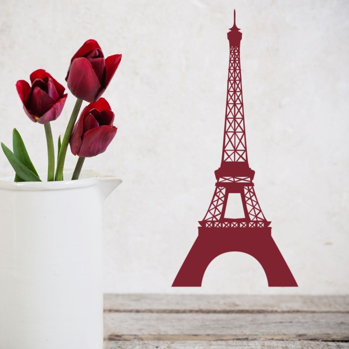 Eiffel tower wall decor stickers