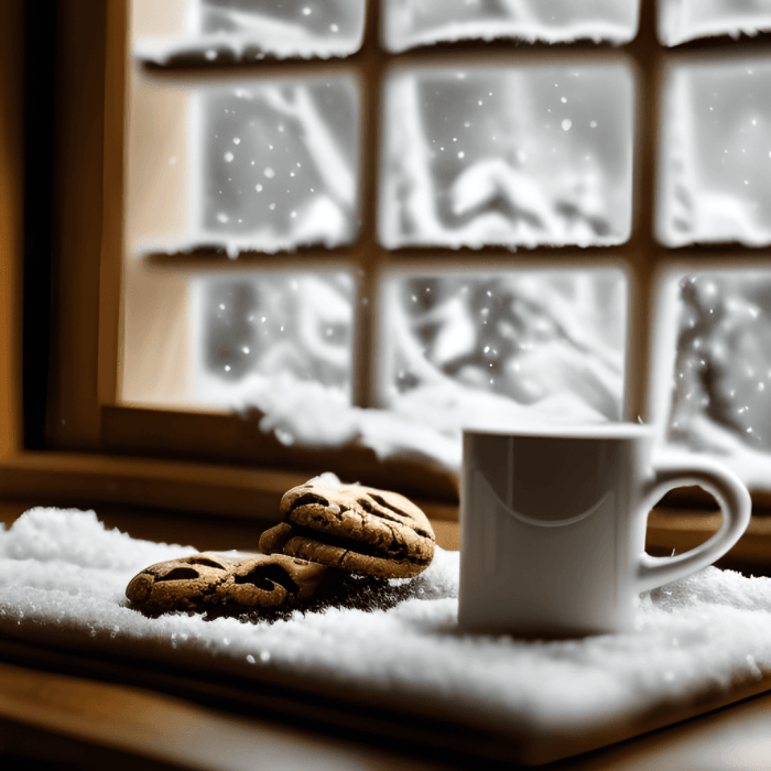 Winter coffee table decor