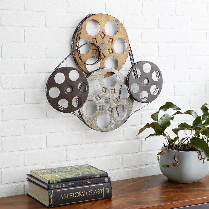 Movie reel wall decor