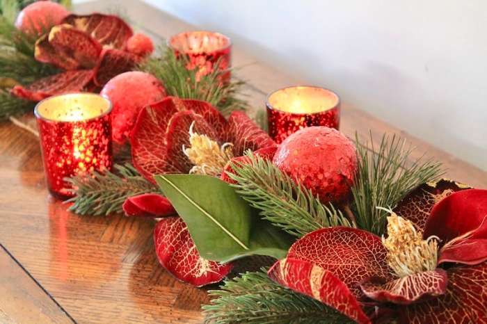 Christmas decor table centerpiece