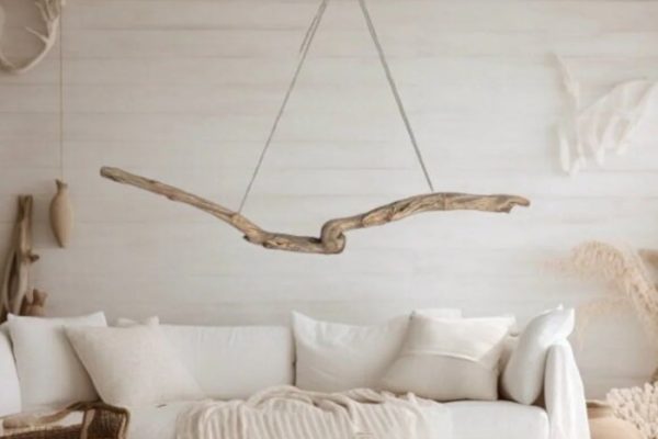 Driftwood branch wall decor