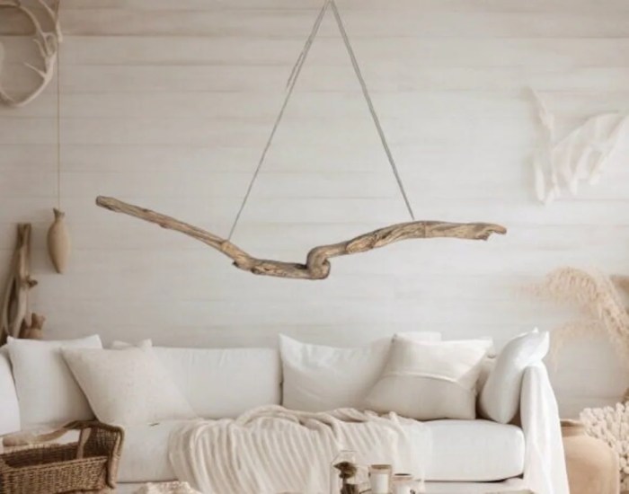 Driftwood branch wall decor