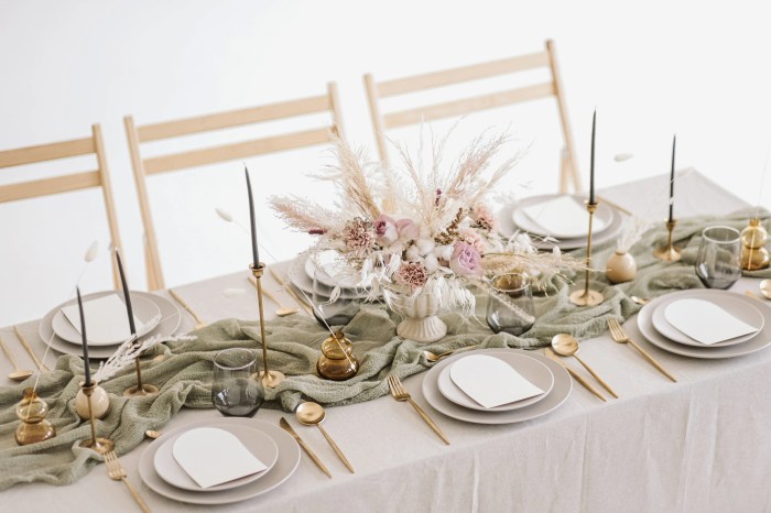 Sage green table decor