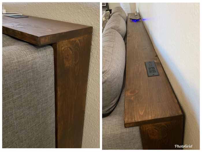 Behind couch table decor