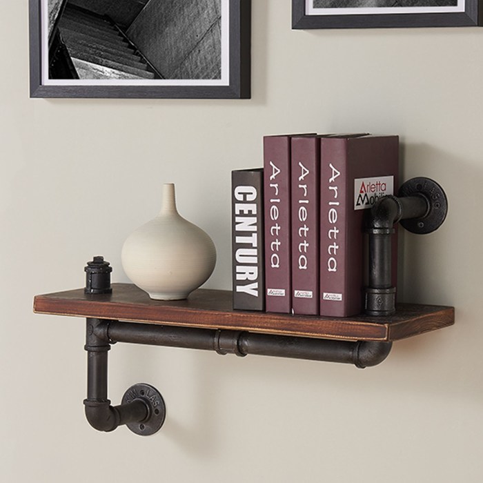 Wall decor floating shelf for bathroom decor