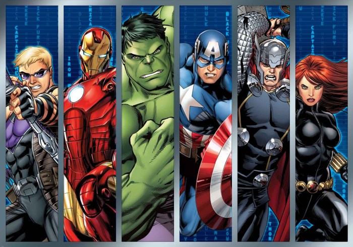 Marvel comics wall decor