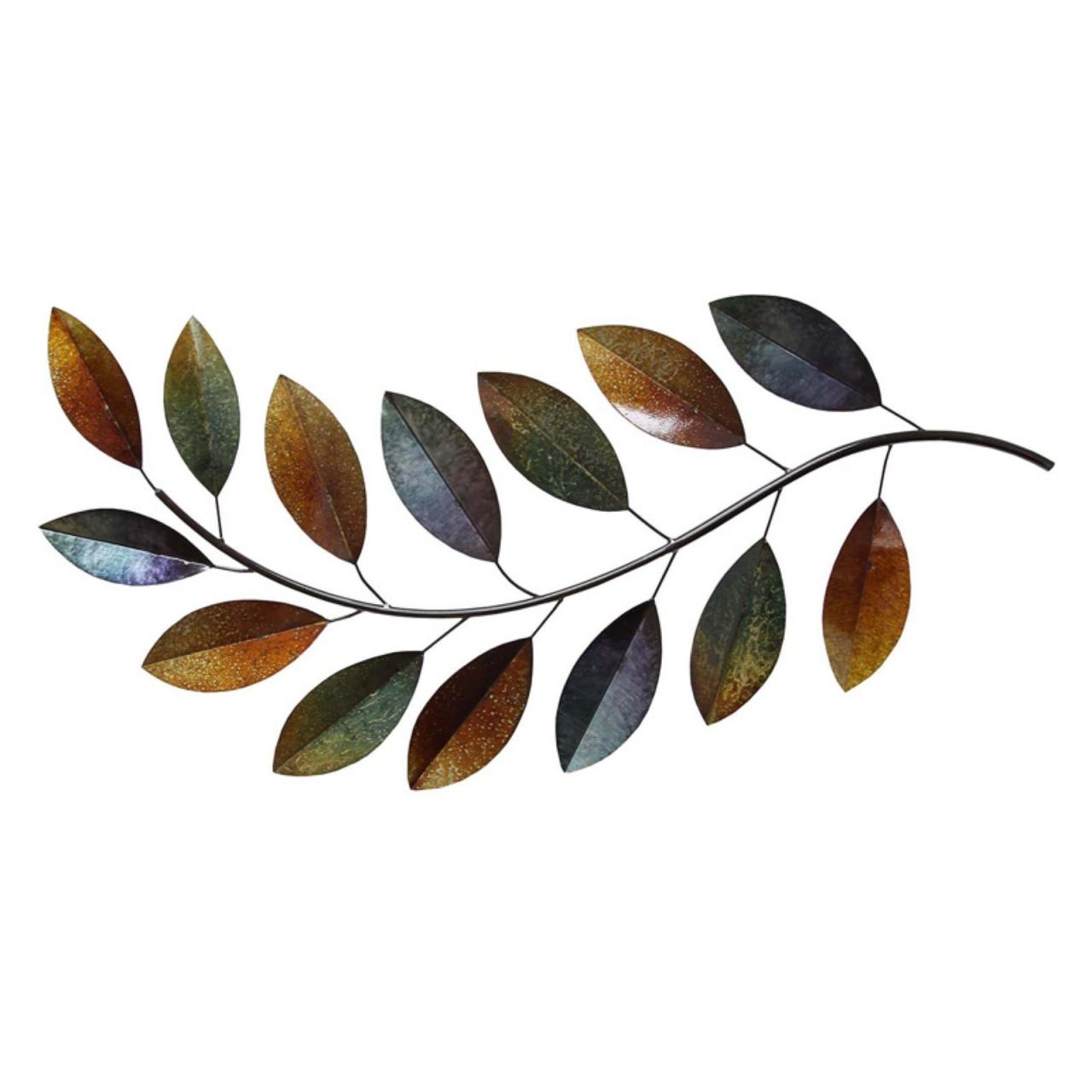 Wall decor metal leaves