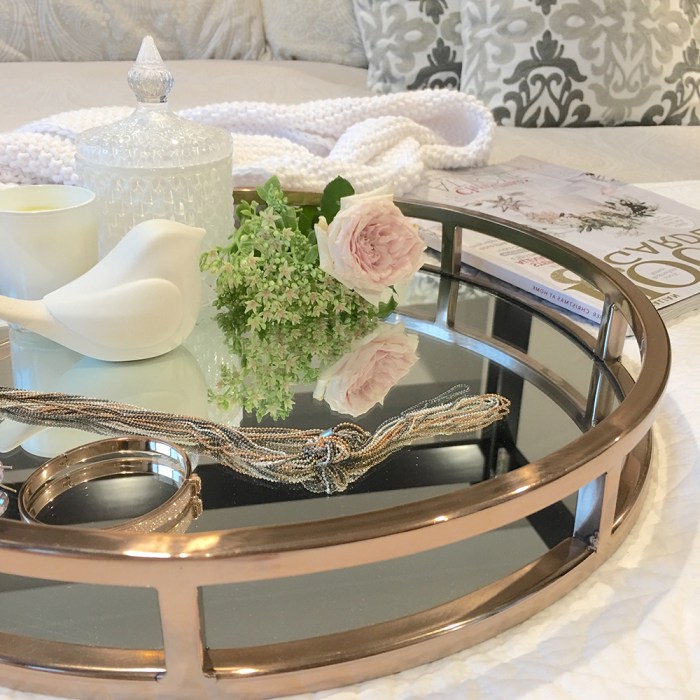 Tray coffee table decor