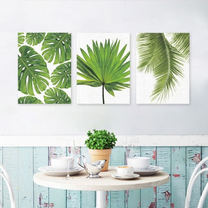 Palm leaf wall decor