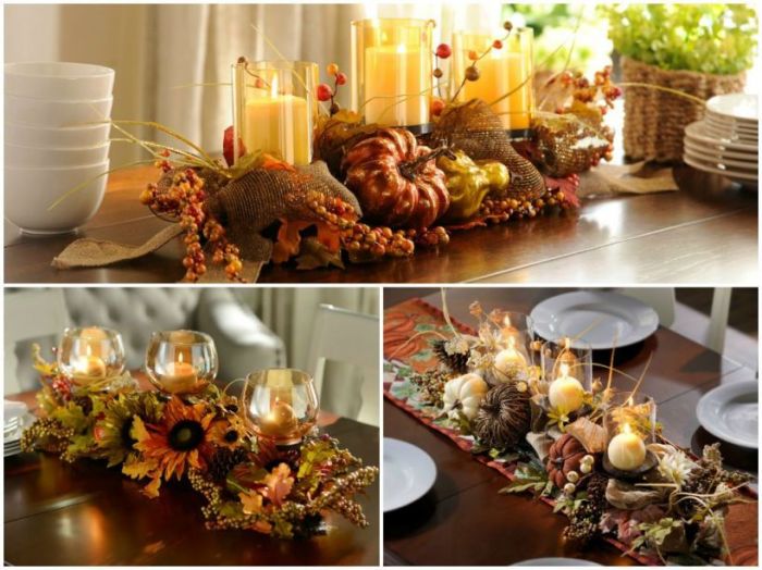 Dining room table fall decor