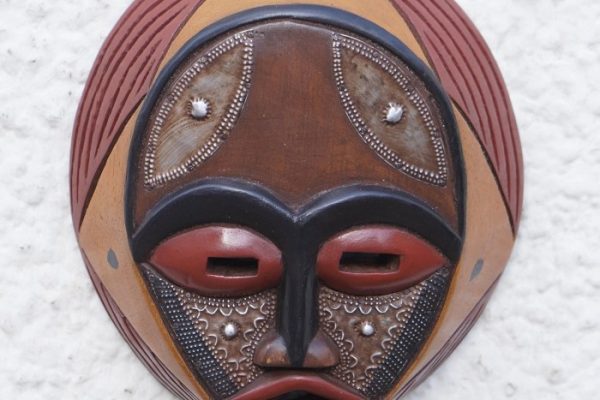 Large african mask wall decor