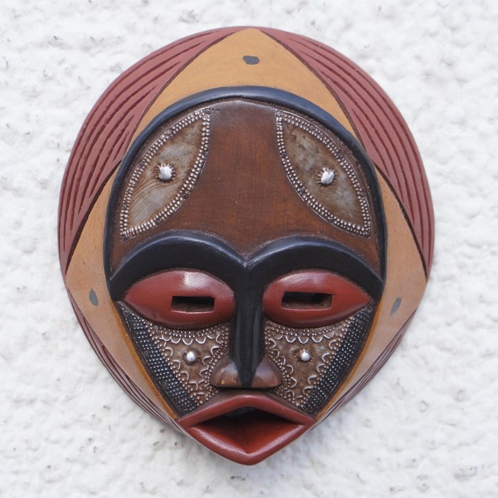 Large african mask wall decor