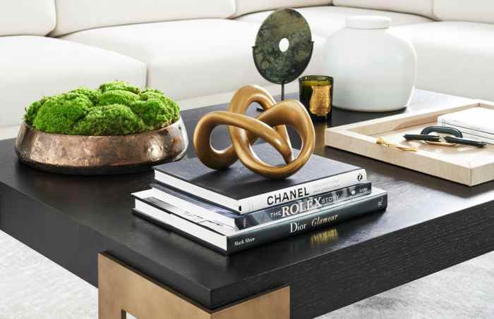 Coffee table decor books