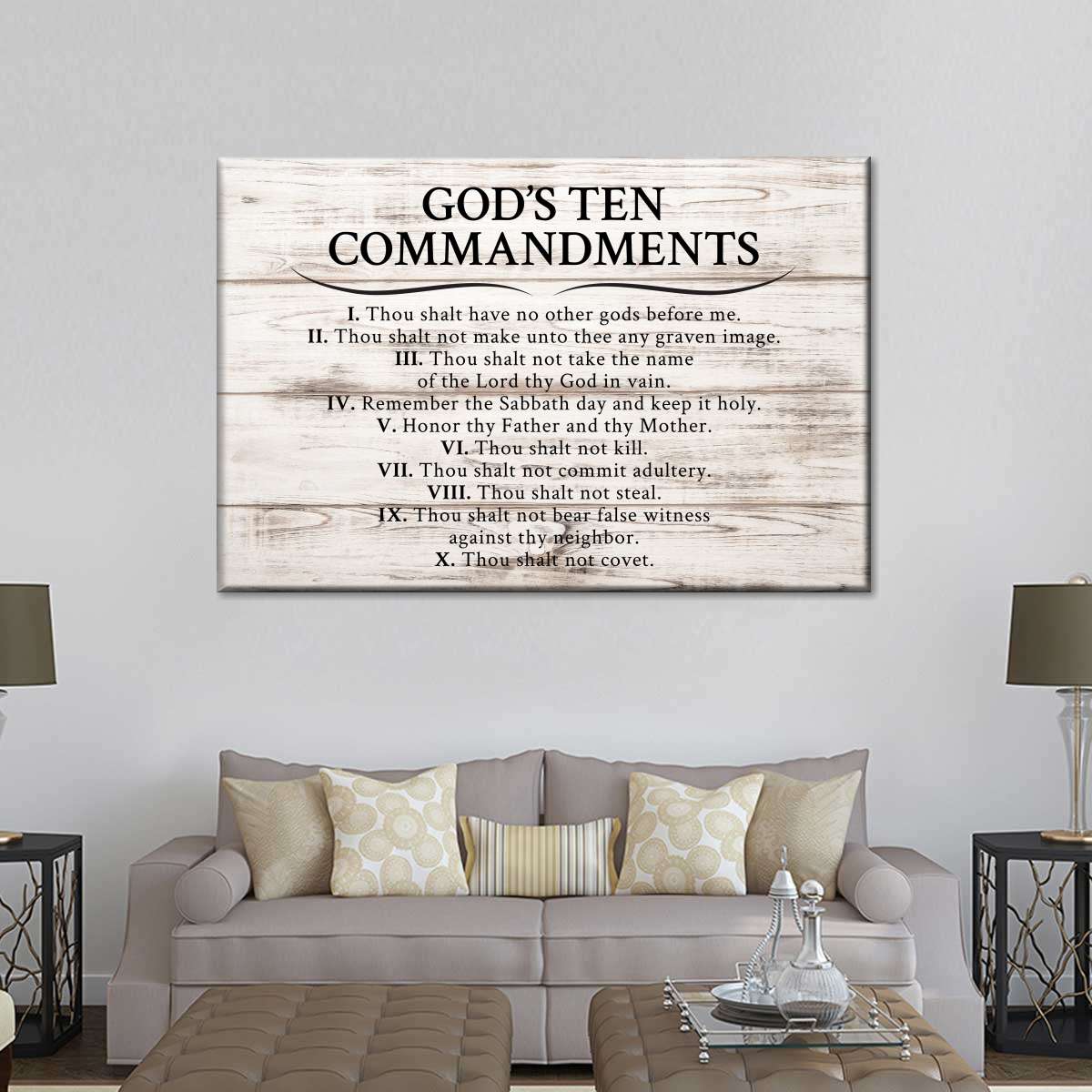 The 10 commandments wall decor